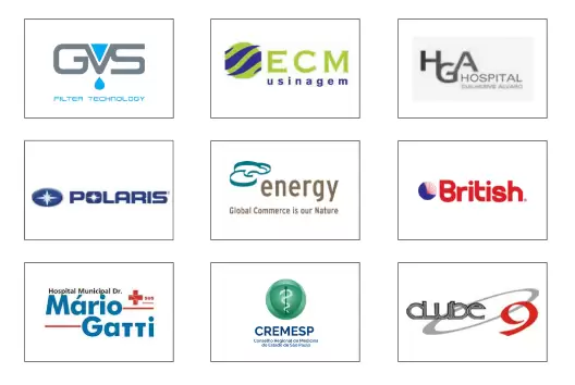 logos imagem mostra logos de alguns dos clientes parceiros do Grupo Job Line